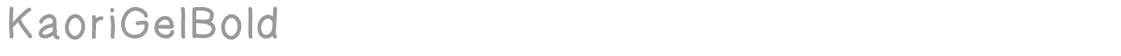 KaoriGel font preview